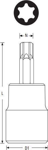 Stanley Καρυδάκι Torx 1/4" T7 732438