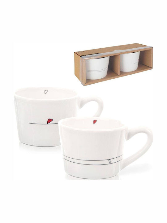 Orion Set of Cups Coffee Ceramic White 200ml 2pcs