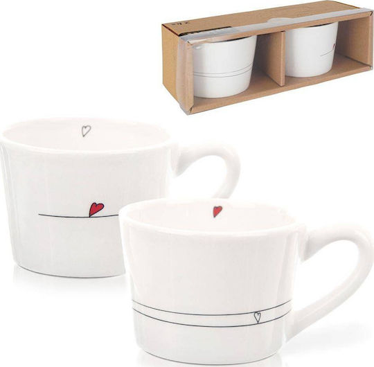 Orion Set Tassen Kaffee Keramik Weiß 200ml 2Stück
