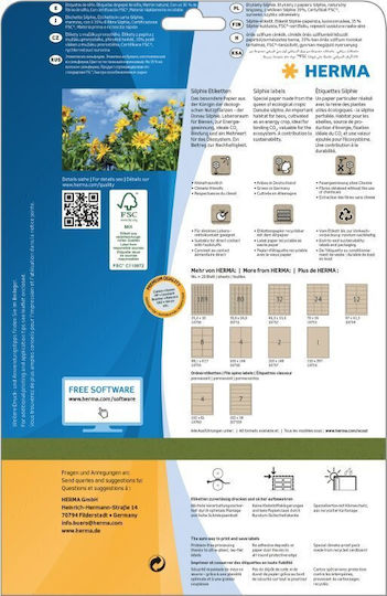 Herma Αυτοκόλλητες Ετικέτες Α4 Ορθογώνιες 210x297mm