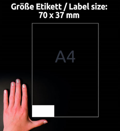 Avery Selbstklebende A4-Etiketten 70x37mm