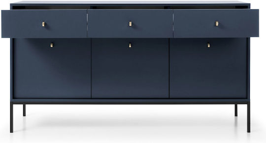 Bufet Mono cu Sertare Albastru + auriu 153.4x39x83.2cm