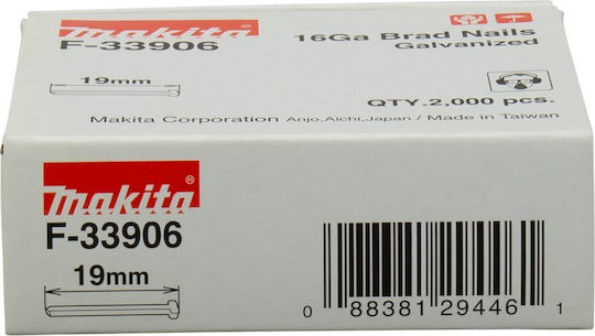 Makita Makita Nails Pin 16ga 19mm Dbn600 2000pcs