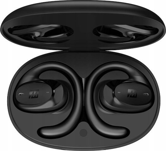 Mee Audio AirHooks Pro Open Ear Bluetooth Handsfree Earphones with Sweat Resistance and Charging Case Black
