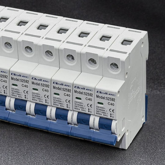 Qoltec 1-Pole Panel Push Switch 40A