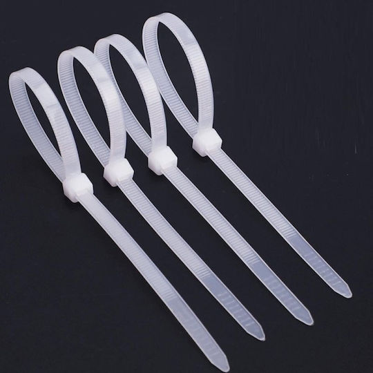 Techly Legături Cablu Din Plastic Albă Culoare 100 Bucăți
