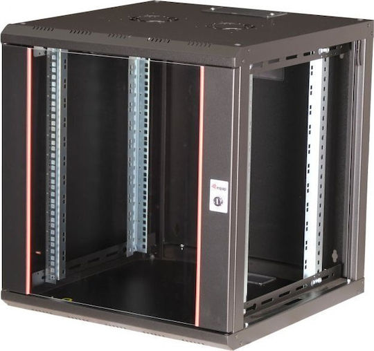Equip Montat pe perete Cabină Rack 12U 60x60cm Negru