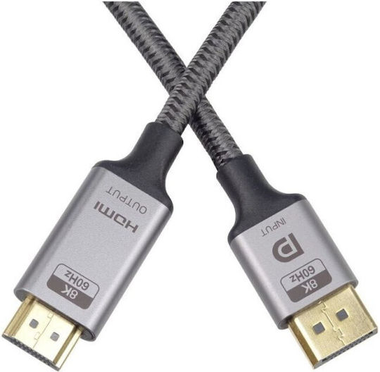 Καλώδιο Premiumcord Premiumcord Καλώδιο Displayport 1.4 Hdmi2.1 Ανάλυση 8k@60hz 4k@144hz 2m