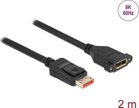Καλώδιο Delock Delock 87097 2 M Displayport Displayport Αρσενικό Θηλυκό 7680 X 4320 Pixels
