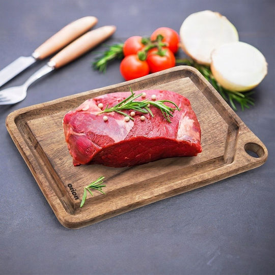 Orion Rectangular Wooden Chopping Board Brown 39.5x23cm