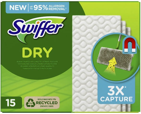 Swiffer Dry Spare Part Dust Mop Refill Pad 15 Pieces