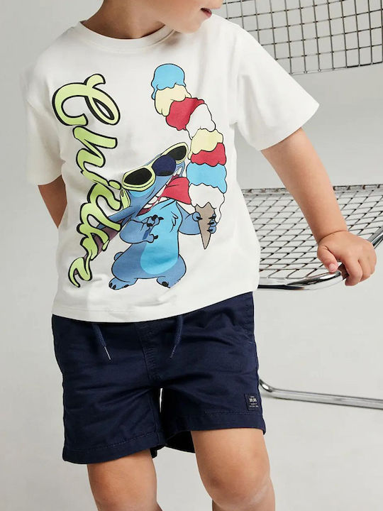 Tricou pentru copii alb Stitch