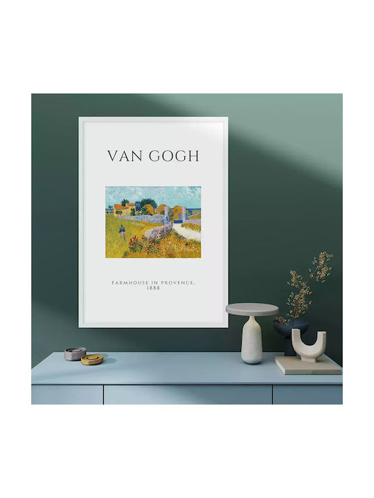 Πόστερ & Κάδρο Van Gogh Farmhouse In Provence Art008 30x40cm Μαύρο Ξύλινο Κάδρο Πόστερ