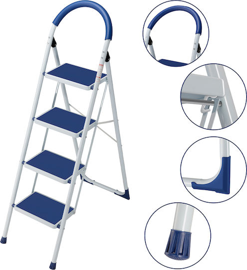 Bakaji Step Ladder Iron with 1 Step 132cm