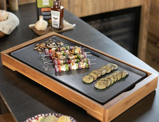 Livoo Teppanyaki Grilling Plate with Adjustable Thermostat 2200W and Ceramic Coating 50x24.5cm.