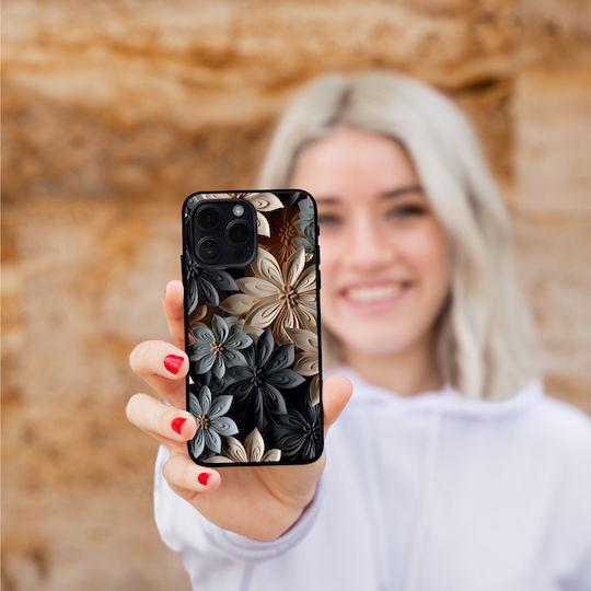 Калъф Sonique 3D Flower Series за Motorola Moto E22 4G Сив