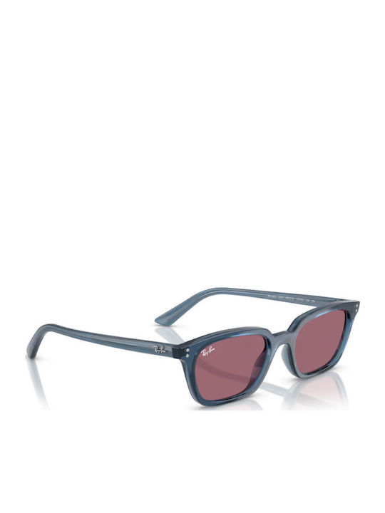 Ray Ban Women's Sunglasses with Gray Plastic Frame and Red Lens