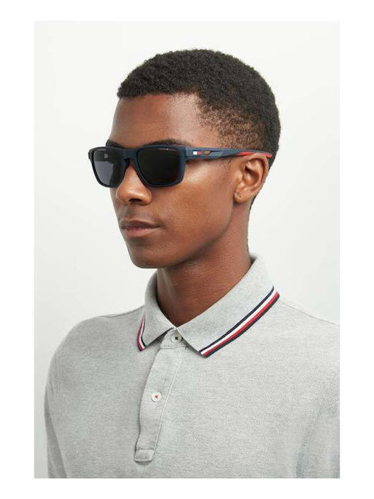 Tommy Hilfiger Men's Sunglasses with Navy Blue Plastic Frame and Gray Lens TH1952/S FLL