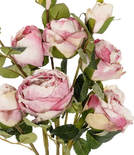 Strauß aus künstlichen Blumen Rose Light Pink 63cm GloboStar
