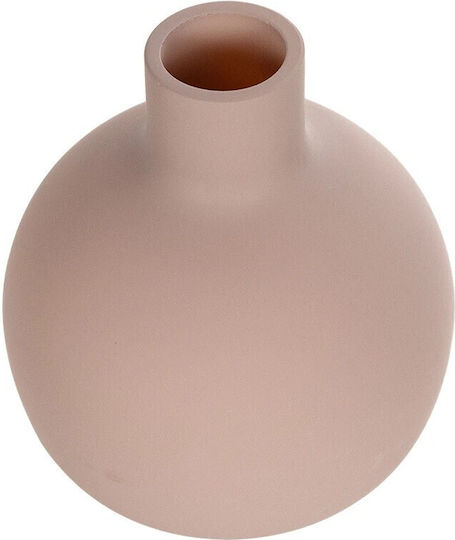 GloboStar Βάζο Κεραμικό Ροζ 10x10xΥ12cm