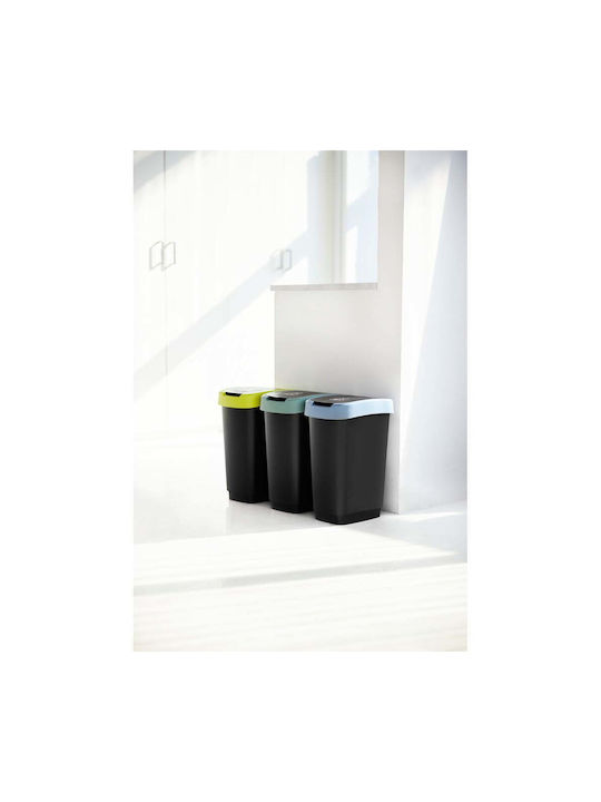 Rotho Babydesign Twist Waste Bin Recycling Plastic Blue 25lt 1pcs