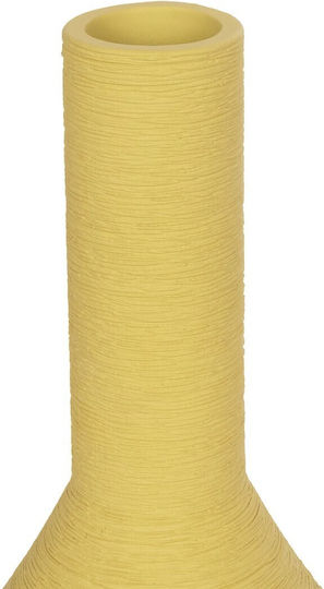 GloboStar Саксия Керамика Жълт 13x13x20εκ.