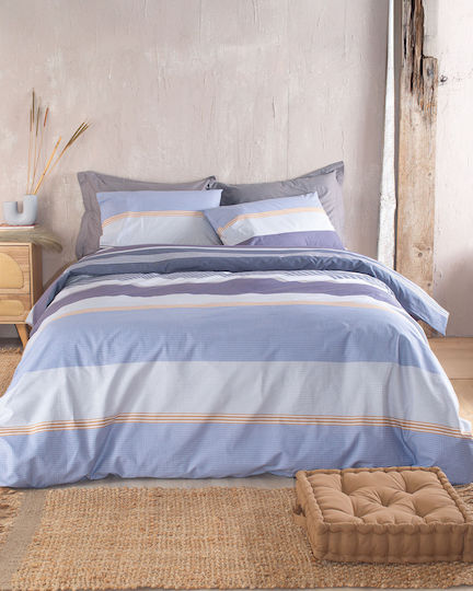 Rythmos Set Huse Pentru Pilote Super King Boost 225x250cm Albastre