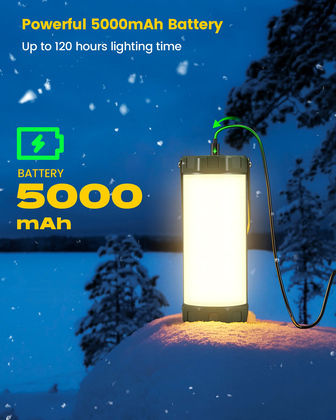 Glocusent Glocusent Lanternă LED Reîncărcabilă Pentru Camping Cu Lanternă 1200 Lumen Verde