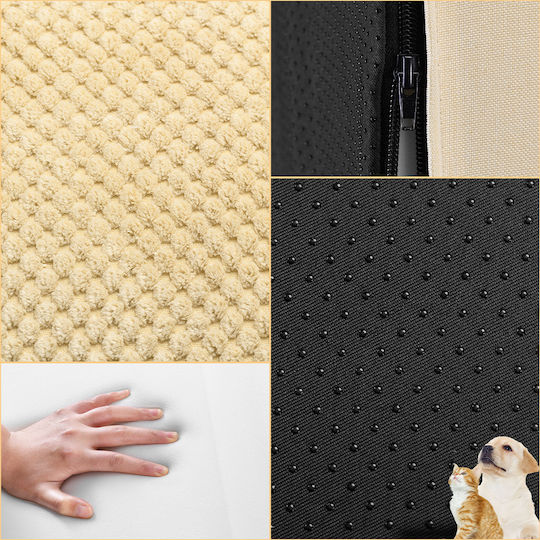 Bakaji Wasserdichtes Auto Stufen für Hunde Beige