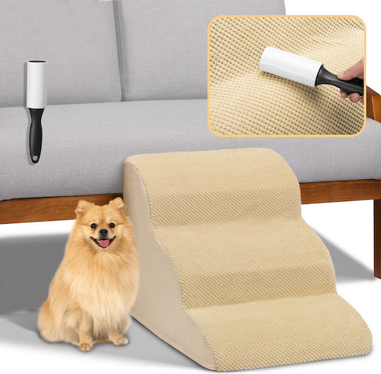 Bakaji Wasserdichtes Auto Stufen für Hunde Beige