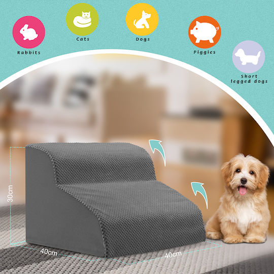 Bakaji Waterproof Ramp Car for Dog Gray