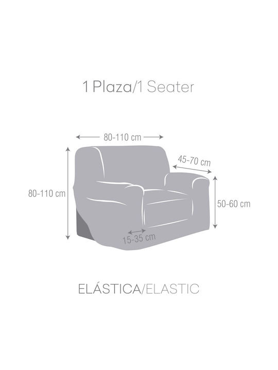 Eysa Troya Elastic Cover for Armchair C/6 Gray 1pcs F711496