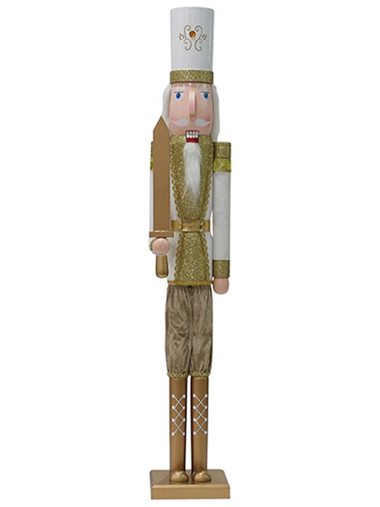 Bakaji Weihnachts-Nussknacker Gold aus Hölzernes