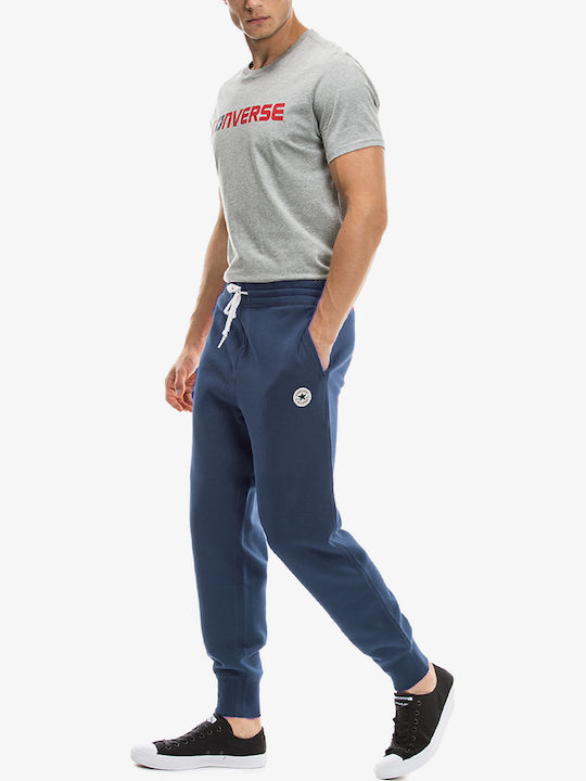 Core Rib Cuff Jogger Παντελόνι Φόρμας με Λάστιχο Μπλε