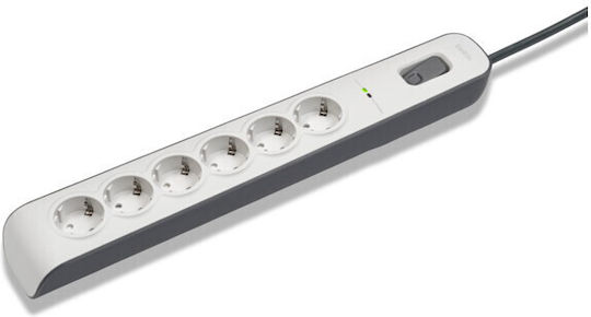 Belkin Πολύπριζο Aσφαλείας 6 Θέσεων με Καλώδιο 2m