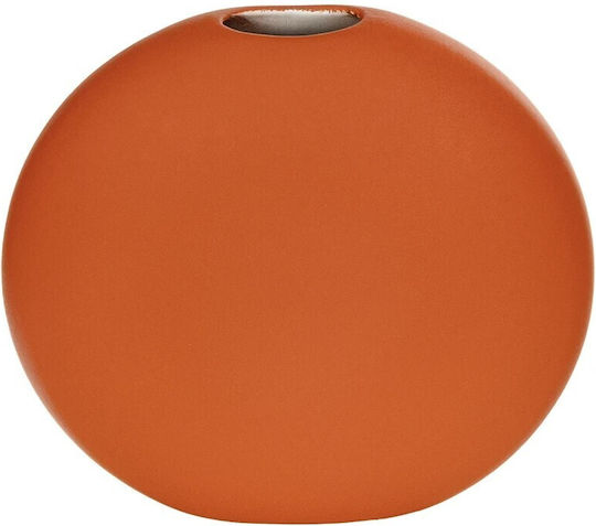 GloboStar Βάζο Κεραμικό Artificial Garden Cinnamon Πορτοκαλί Φ15xΥ14cm