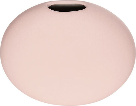 GloboStar Διακοσμητικό Βάζο Κεραμικό Artificial Garden Sicily Ροζ Φ15xΥ14cm