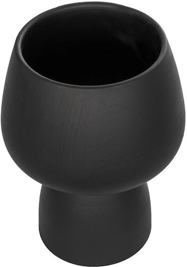GloboStar Βάζο Κεραμικό Cameron Μαύρο Φ16xΥ20cm GloboStar Βάζο Κεραμικό Cameron Μαύρο Φ16xΥ20cm