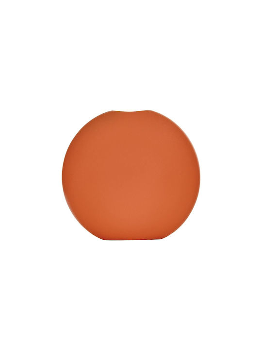 GloboStar Διακοσμητικό Βάζο Keramik Artificial Garden Cinnamon Orange 15x15x14cm 1Stück