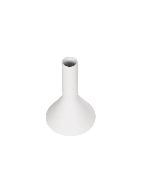 GloboStar Decorative Vase Artificial Garden Armeninville White 16x16x25cm