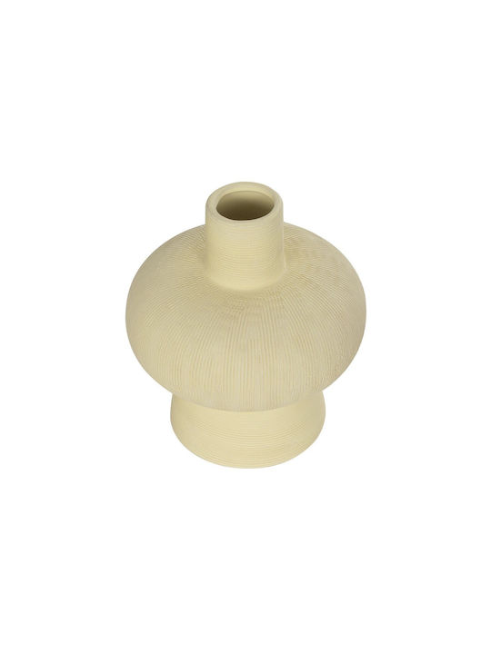 GloboStar Decorative Vase Artificial Garden Iceberg Beige 17x17x20cm