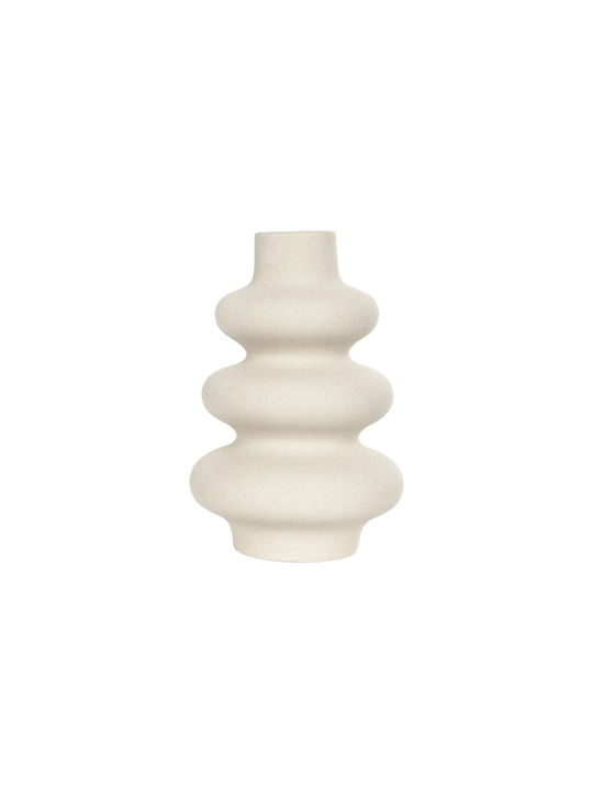 GloboStar Decorative Vase Artificial Garden Thailand Beige 14x14x21cm