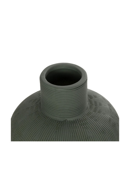 GloboStar Decorative Vase Artificial Garden Malachite Gray 13x13x16cm