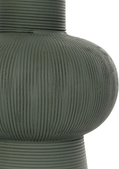GloboStar Διακοσμητικό Βάζο Κεραμικό Artificial Garden Malachite Γκρι Φ13xΥ16cm