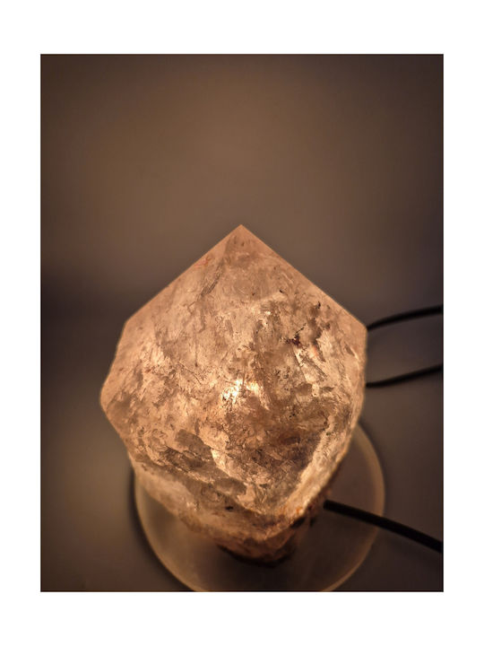 Lampă decorativă de interior din cuarț fumuriu