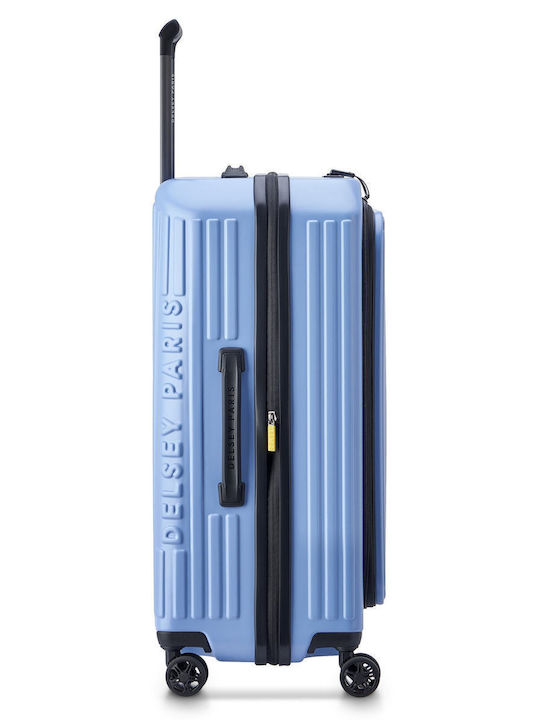 Delsey Securitime Medium Hard Suitcase Lavender Blue with 4 Wheels Height 66cm
