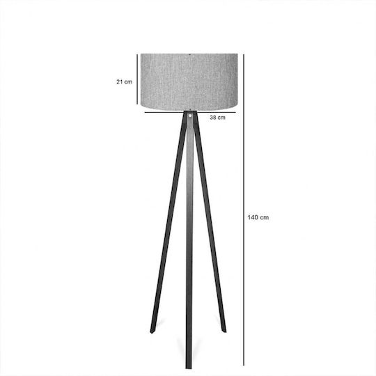 Pakketo PWL-1059 Lampa de podea Î140xL38cm. cu Soclu pentru Bec E27 Bej