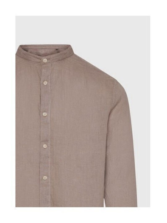 Long-sleeved Linen Shirt Cigar