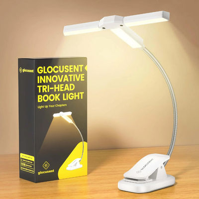 Glocusent Glocusent LED Светлина за Книга с Щипка Бял