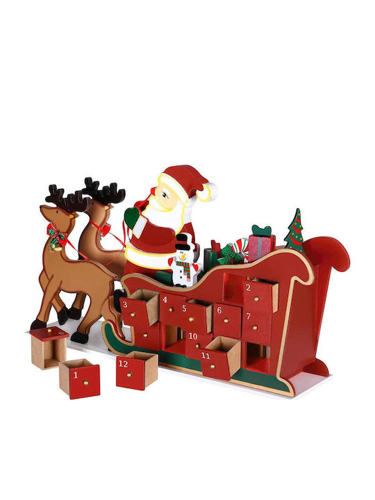 Bakaji Advent Calendar Έλκηθρο Άγιου Βασίλη DIY Ξύλινο